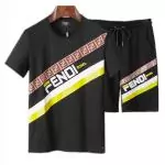 manches courtes de survetement fendi homme marque stripe fendi noir mode